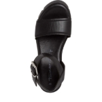 Obrazek Tamaris 1-28712-42-003 Damskie sandały na koturnie czarne