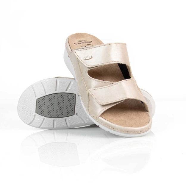 Obrazek Beżowe damskie kapcie zdrowotne Batz Trudi