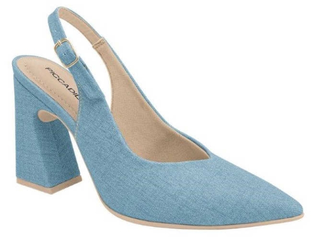 Obrazek Piccadilly 749134-1 Damskie sandały jeansowe na obcasie