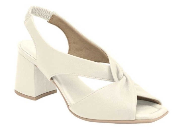 Obrazek Piccadilly 626010-21 Damskie sandały na obcasie białe