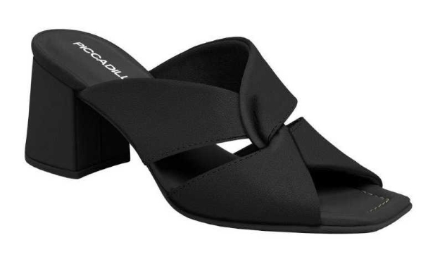 Obrazek Piccadilly 626030-9 Kapcie damskie na obcasie czarne