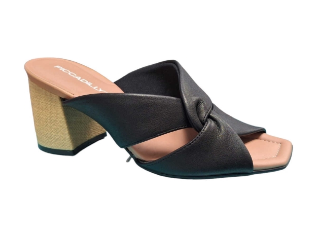 Obrazek Piccadilly 626030-10 Kapcie damskie na obcasie czarne