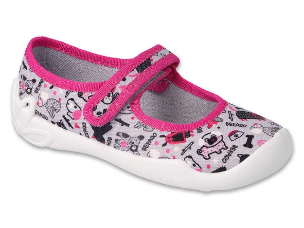 Obrazek BEFADO 114Y521 baleriny dziewczęce szare pieski