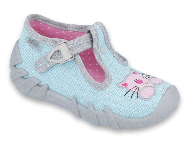 Obrazek Kapcie dziewczęce z kotkiem BEFADO 110P375