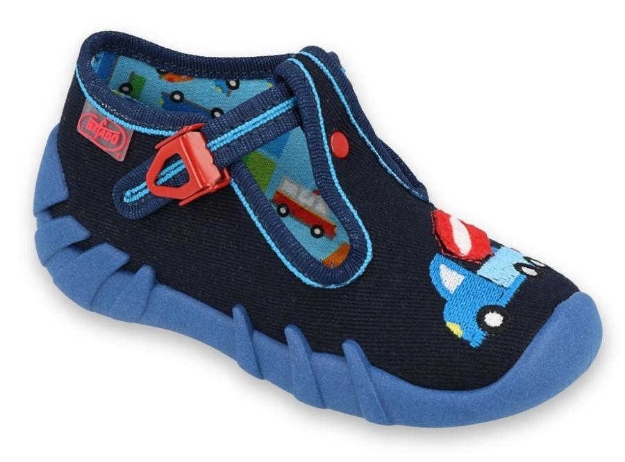Obrazek Chłopięce kapcie BEFADO 110P385 z klamrą i strzemieniem