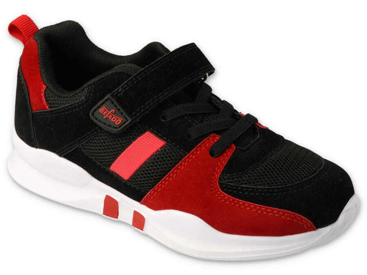 Obrazek BEFADO 516Y132 sneakersy SPORT STRIPE czarny czerwony