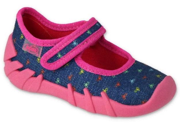 Obrazek BEFADO 109P255 botki dziewczęce niebieskie kokardki