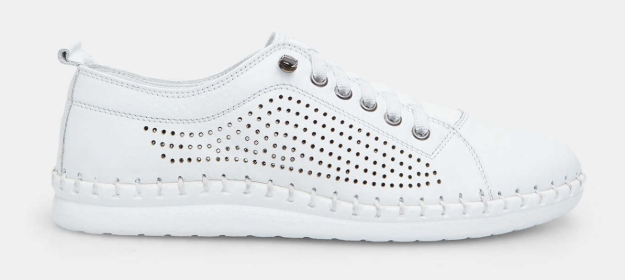 Obrazek Białe skórzane buty damskie Wild 646019