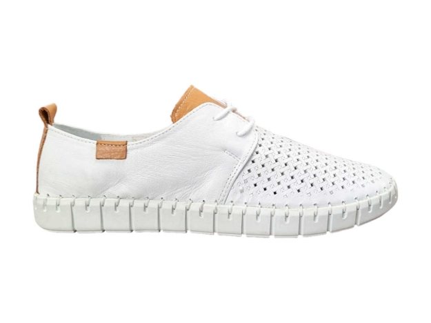 Obrazek Białe skórzane buty damskie Wild 646082