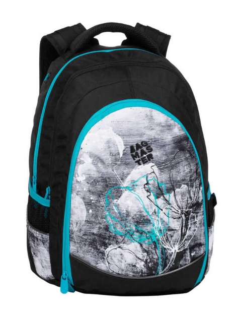 Obrazek Bagmaster DIGITAL 20 B Plecak studencki Turkusowy / Szary / Czarny 23 L