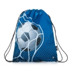 Obrazek Bagmaster Torba LUMI 21 B worek szkolny na kapcie / worek gimnastyczny - niebieski piłkarski 1,2 l