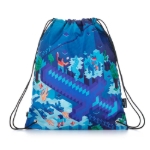 Obrazek Bagmaster Torba ALFA 21 B worek szkolny na kapcie / worek gimnastyczny - kostki niebieski 1,2 l