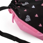 Obrazek Bagmaster Torba ALFA 21 Worek szkolny na kapcie / worek gimnastyczny - pies różowy 1,2 l