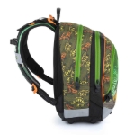 Obrazek Plecak szkolny Bagmaster ALFA 21 C - zielony dinozaur 23 l