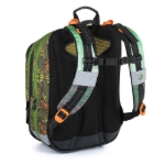 Obrazek Plecak szkolny Bagmaster ALFA 21 C - zielony dinozaur 23 l