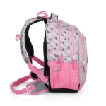 Obrazek Plecak szkolny Bagmaster LUMI 22 A - biały kot z kokardą różowy 23 l