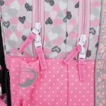 Obrazek Plecak szkolny Bagmaster LUMI 22 A - biały kot z kokardą różowy 23 l