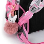 Obrazek Plecak szkolny Bagmaster LUMI 22 A - biały kot z kokardą różowy 23 l