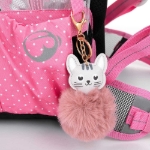 Obrazek Plecak szkolny Bagmaster LUMI 22 A - biały kot z kokardą różowy 23 l