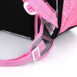 Obrazek Plecak szkolny Bagmaster LUMI 22 A - biały kot z kokardą różowy 23 l