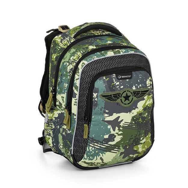 Obrazek Plecak szkolny Bagmaster LUMI 22 C - fighter green 23 l