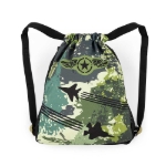 Obrazek Bagmaster Torba LUMI 22 C szkolna na kapcie / worek gimnastyczny - fighter green 1,5 l