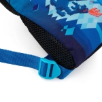 Obrazek Bagmaster PRIM 22 D worek szkolny na kapcie / worek gimnastyczny - cube world niebieski 1,2 l