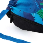 Obrazek Bagmaster PRIM 22 D worek szkolny na kapcie / worek gimnastyczny - cube world niebieski 1,2 l