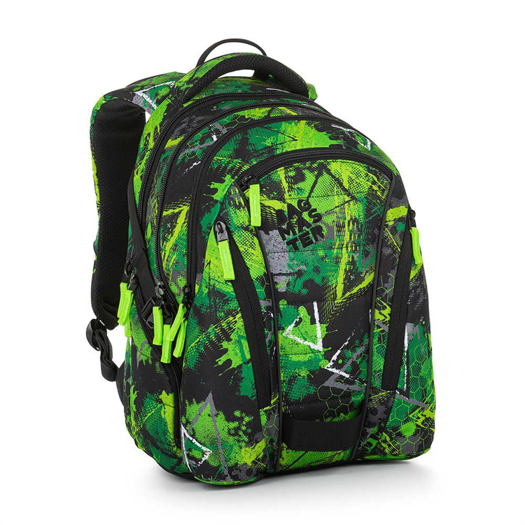 Obrazek Bagmaster BAG 23 A plecak studencki - zielony czarny zielony 30 l
