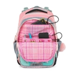 Obrazek Plecak szkolny Bagmaster DOPI 23 B - Jednorożec i króliki różowy 22 l