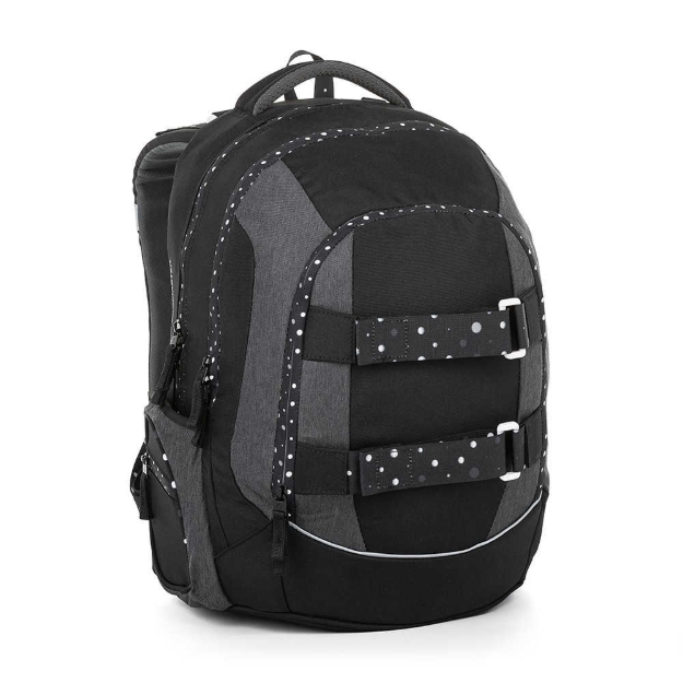 Obrazek Bagmaster FLICK 23 A plecak studencki - czarno-biały czarny 34 l