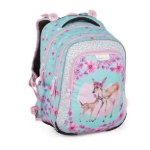 Obrazek Plecak szkolny Bagmaster LUMI 23 A - sarna i płowy róż 23 l