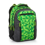 Obrazek Plecak szkolny Bagmaster PORTO 23 B - kostki zielone 29 l