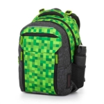 Obrazek Plecak szkolny Bagmaster PORTO 23 B - kostki zielone 29 l