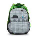 Obrazek Plecak szkolny Bagmaster PORTO 23 B - kostki zielone 29 l