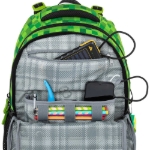 Obrazek Plecak szkolny Bagmaster PORTO 23 B - kostki zielone 29 l