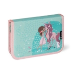 Obrazek Piórnik szkolny Bagmaster DOPI 23 B - Jednorożec i króliki różowy