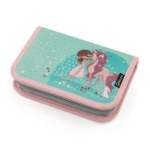 Obrazek Piórnik szkolny Bagmaster DOPI 23 B - Jednorożec i króliki różowy