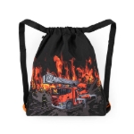 Obrazek Bagmaster BETA 23 B worek szkolny na kapcie / worek gimnastyczny - strażacki czerwony 1,5 l