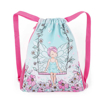 Obrazek Bagmaster Torba LUMI 23 B worek szkolny na kapcie / worek gimnastyczny - flower fairy blue 1,5 l