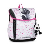 Obrazek Bagmaster PRIM 23 B mały zestaw szkolny dla pierwszoklasistów - panda różowa 20 l