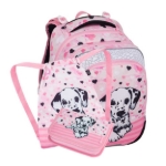 Obrazek Bagmaster BETA 24 Mały zestaw szkolny dla pierwszoklasistów - różowy dalmatyńczyk 18 l