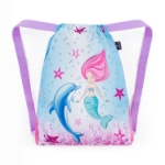 Obrazek Bagmaster LUMI 24 Duży zestaw szkolny dla pierwszoklasistów - niebieski syrenka 23 l