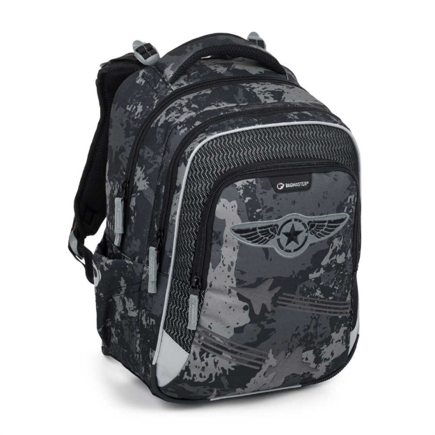 Obrazek Plecak szkolny Bagmaster LUMI 24 B - fighter grey 23 l