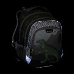 Obrazek Bagmaster LUMI 24 C školní batoh – dinosaurus Zelená 18 l