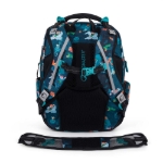 Obrazek Bagmaster LUMI 24 E mały zestaw szkolny dla pierwszoklasistów - cube world niebieski 23 l