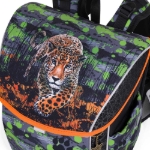 Obrazek Bagmaster PRIM 24 B duży zestaw szkolny dla pierwszoklasistów - leopard zielony 20 l