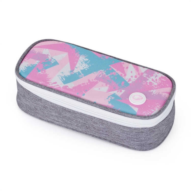 Obrazek Piórnik szkolny Bagmaster PORTO 24 B - różowo-niebieski wielokolorowy