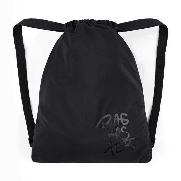 Obrazek Bagmaster CITY BAG worek szkolny na kapcie / worek gimnastyczny - czarny 1,5 l