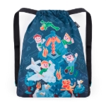 Obrazek Torba szkolna Bagmaster LUMI 24 E na kapcie / worek gimnastyczny - cube empire blue 1,5 l